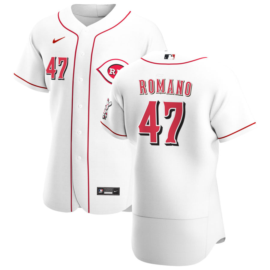 Cincinnati Reds #47 Sal Romano Men Nike White Home 2020 Authentic Player MLB Jersey